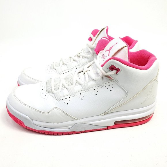Jordan Flight Origin 2 Girls Shoes Size 7.5Y White Pink Sneakers 718075-100 - Picture 7 of 10